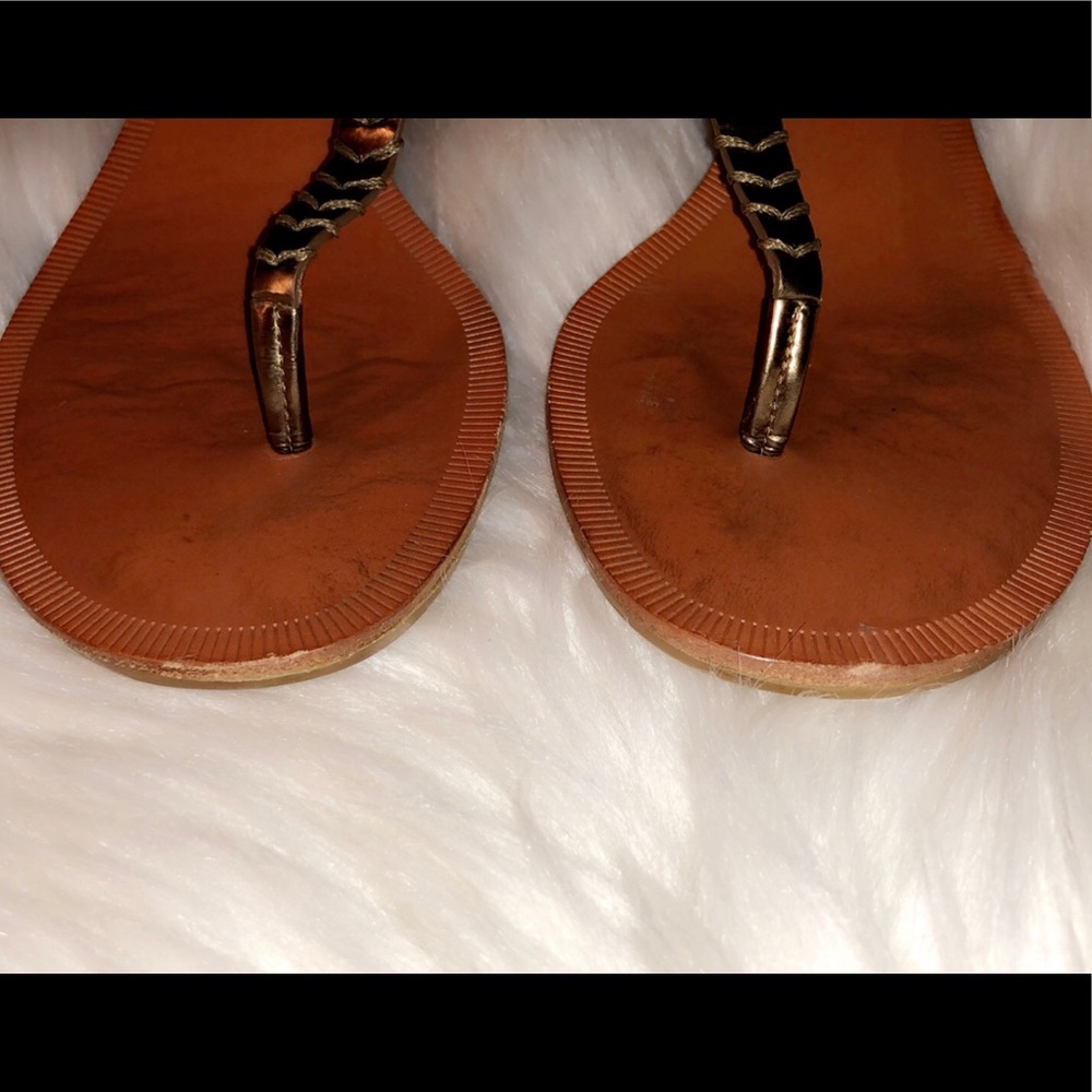 COACH Metallic Bronze India Wedge Sandals - Picture 4 of 6